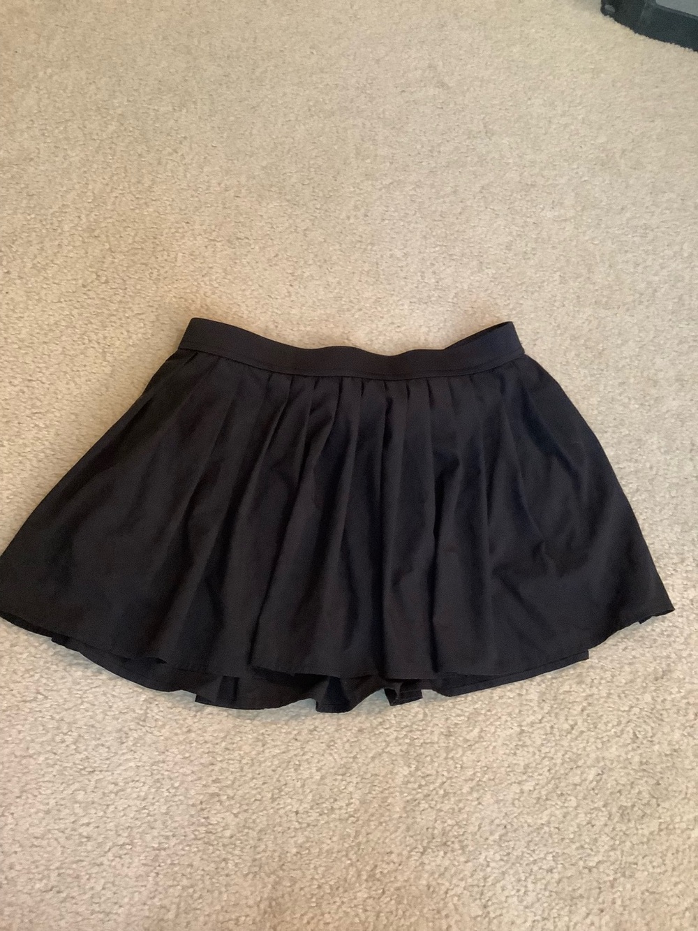 No Boundaries Black Stretchy Pleated Skater Skort Skirt Shorts Size Medium 8/10